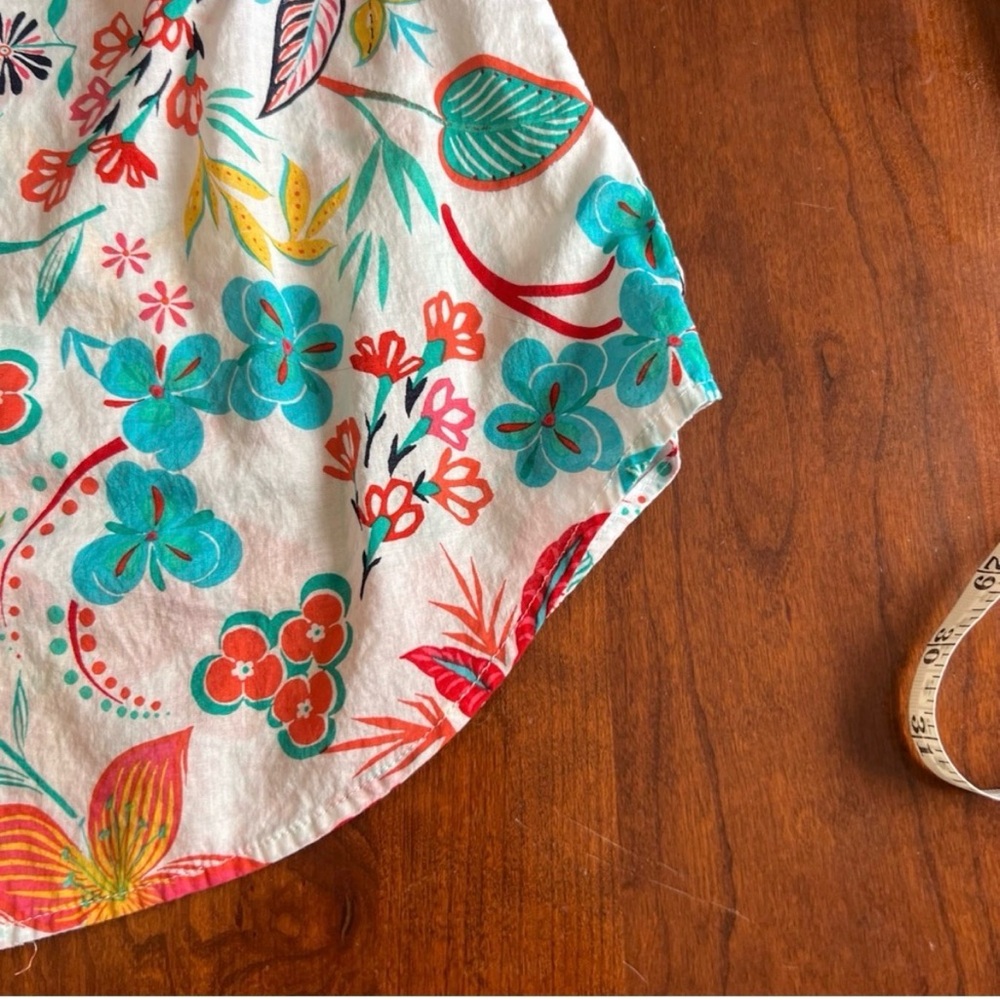 Talbots Lush Floral Cotton Button Front Shirt, Size 1X - Picture 12 of 12